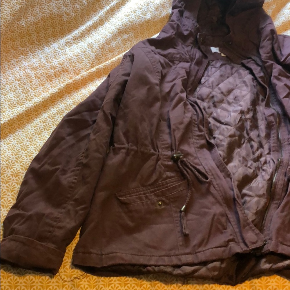 Burgundy coat